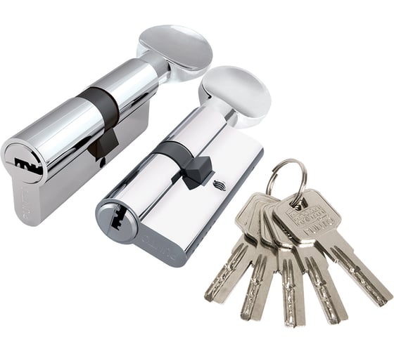 Изображение товара Цилиндровый механизм PUNTO Z3002Knob12055+10+55 с вертушкой CP хром 48053