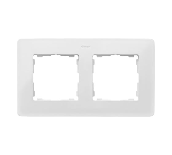 Изображение товара РамкаSimon  декоративная, 2 поста, Original, S82 Detail, белый-серый 8200620-030