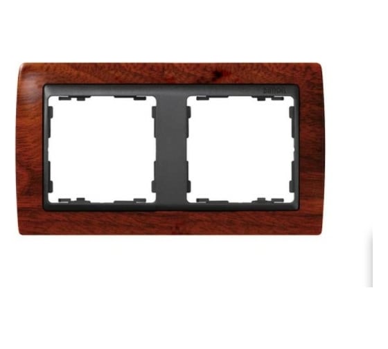 Изображение товара Рамка Simon декоративная, 2 поста, S82, вишня-графит 82825-61