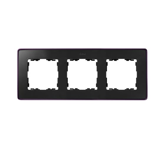 Изображение товара Рамка Simon декоративная, 3 поста, Select, S82 Detail, графит-фиолетовый металлик 8201630-251