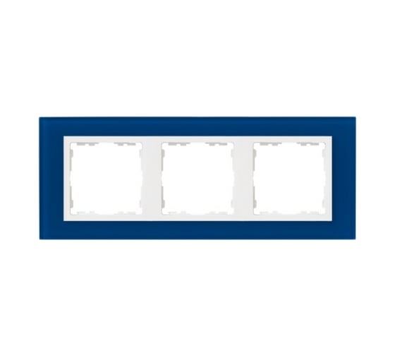 Изображение товара Рамка Simon декоративная, 3 поста, S82 Nature, Стекло, синий-белый 82637-64