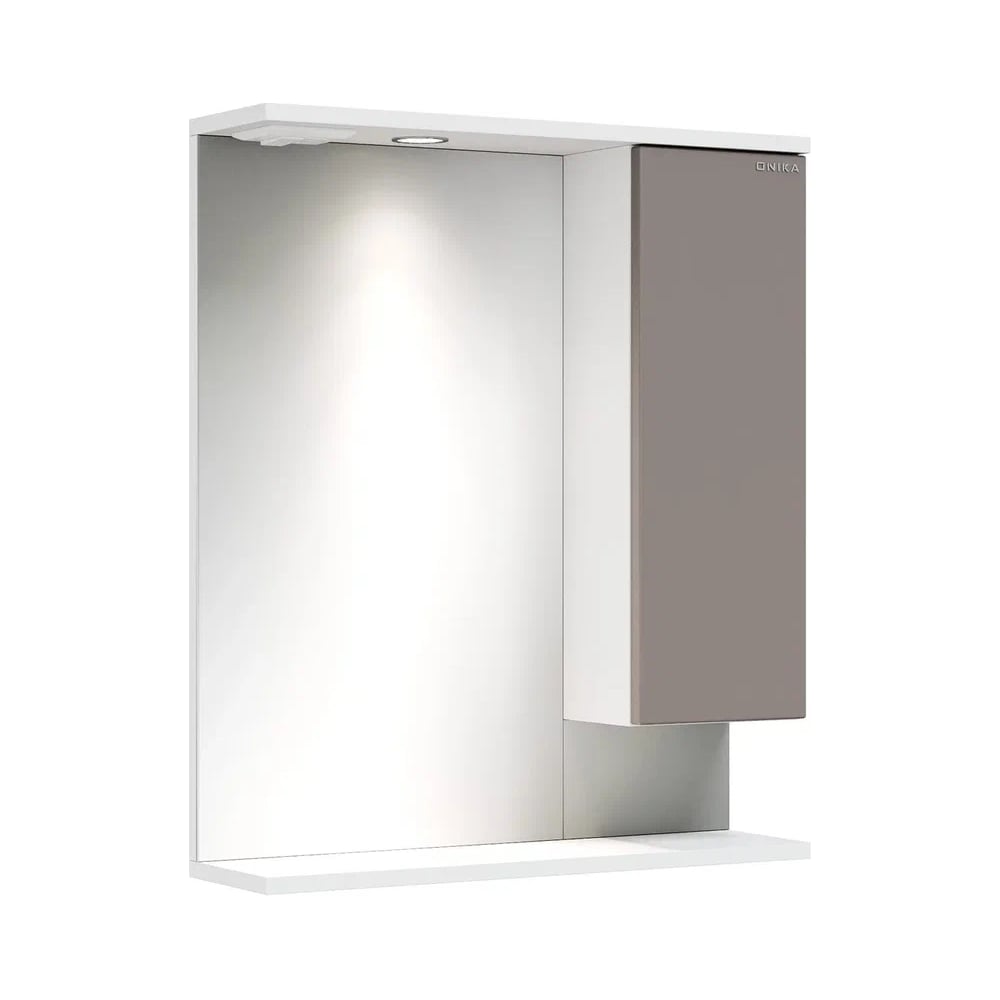 Изображение товара Зеркальный шкаф для ванной комнаты Onika Марви 60 мокко с подсветкой