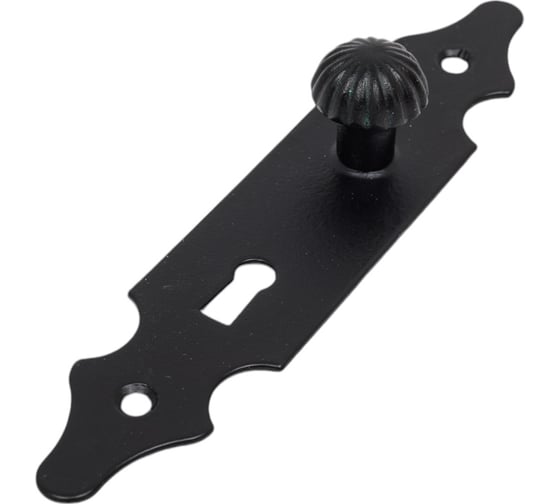 Изображение товара Накладная мебельная ручка Amig со скважиной под ключ, черная 102-146