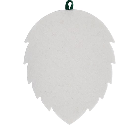 Изображение товара Коврик для бани и сауны ГлавБаня Берёзовый лист, 49x38см, войлок белый Б42104