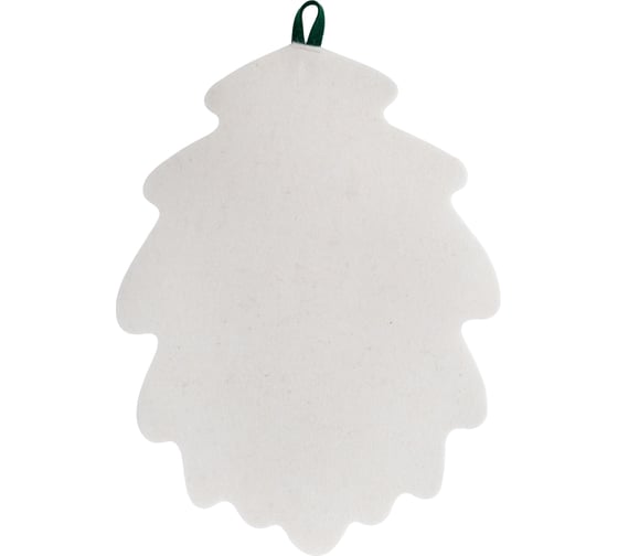 Изображение товара Коврик для бани и сауны ГлавБаня Дубовый лист, 51x38см, войлок белый Б42105