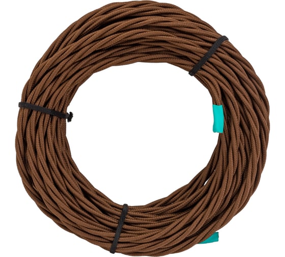 Изображение товара Трехжильный провод Interior Electric ПВХ, сечение 3*1,5 цвет шоколад 10 м. ПРВ3.15.03.10.Ш