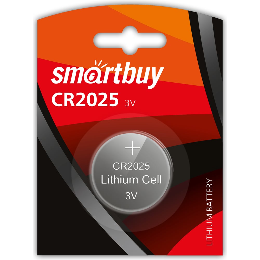 Литиевый элемент питания Smartbuy батарейка smartbuy cr2025 lithium литиевая 3 в блистер 5 шт sbbl 2025 5b