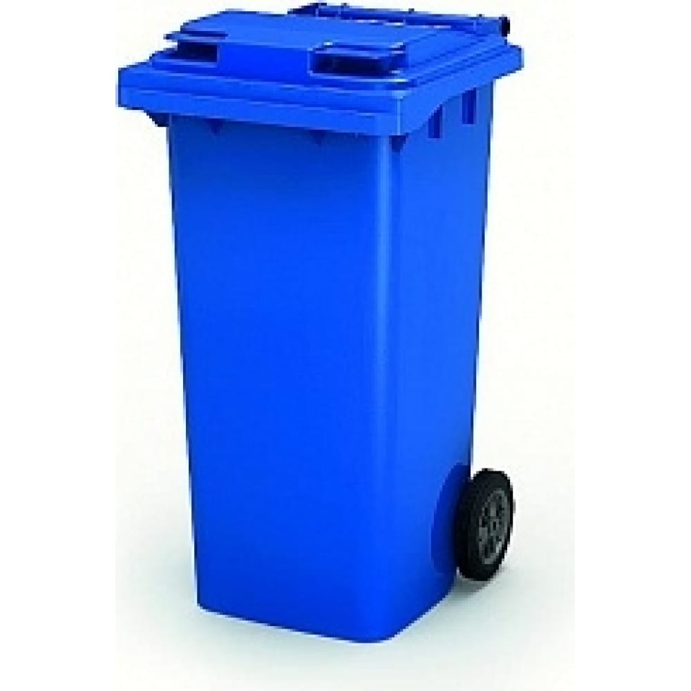 Мусорный контейнер пластик система 120 л синий 23.c29.61 - фото 1