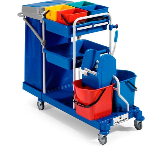 Изображение товара Пластиковая многофункциональная уборочная тележка Filmop 0000MP3010A