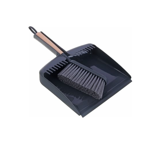 Изображение товара Набор щетка + совок VETTA широкий, полипропилен, полиэтилентерефталат, совок: 33x22 см, щетка: 28x6,5 см 445-024