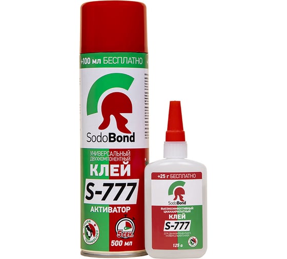 Изображение товара Двухкомпонентный клей SODOBOND 125 гр+500 мл 4631140040128