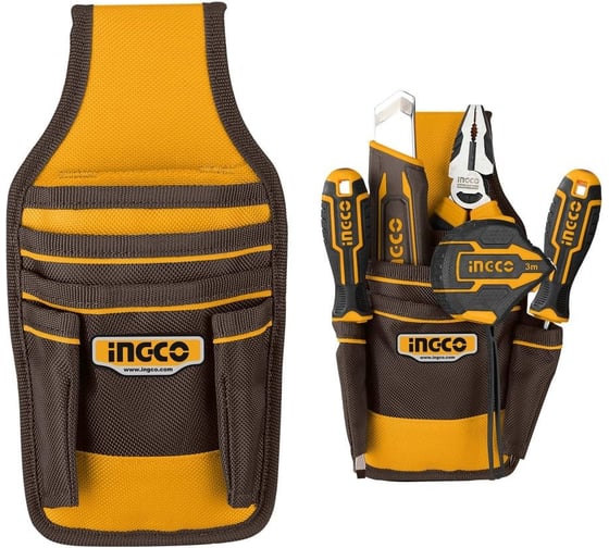 Изображение товара Сумка поясная для инструментов INGCO SUPER 5 карманов HTBP040128