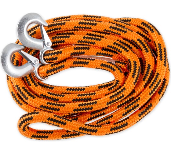 Изображение товара Буксировочный трос ARNEZI плетеный шнур, 4.5 м, 12 т, 2 крюка, сумка A0904011