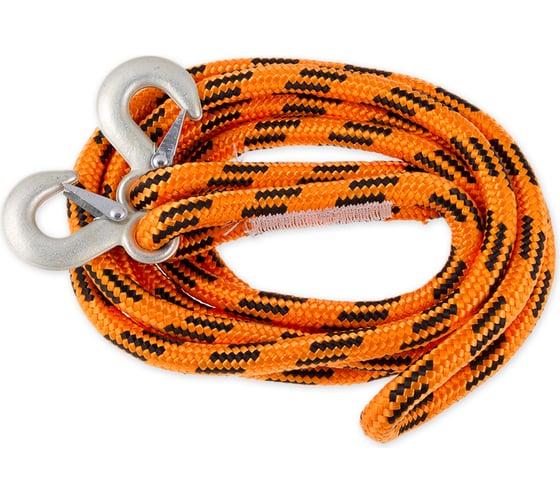 Изображение товара Буксировочный трос ARNEZI плетеный шнур, 4.5 м, 10 т, 2 крюка, сумка A0904010