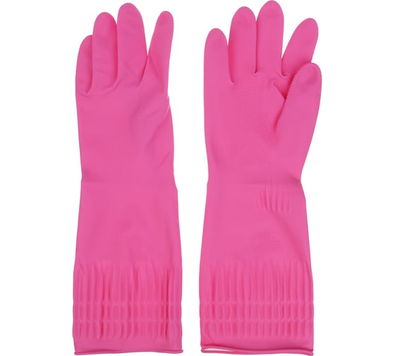 Изображение товара Перчатки хозяйственные с манжетой VETTA 38 см, пара 100 г, размер М 447-061