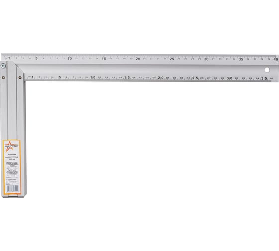 Изображение товара Cтроительный угольник односторонний НАШБРИГАДИР 1 шкала 40 см 211551400A