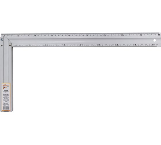 Изображение товара Cтроительный угольник односторонний НАШБРИГАДИР 1 шкала 45 см 211551450A