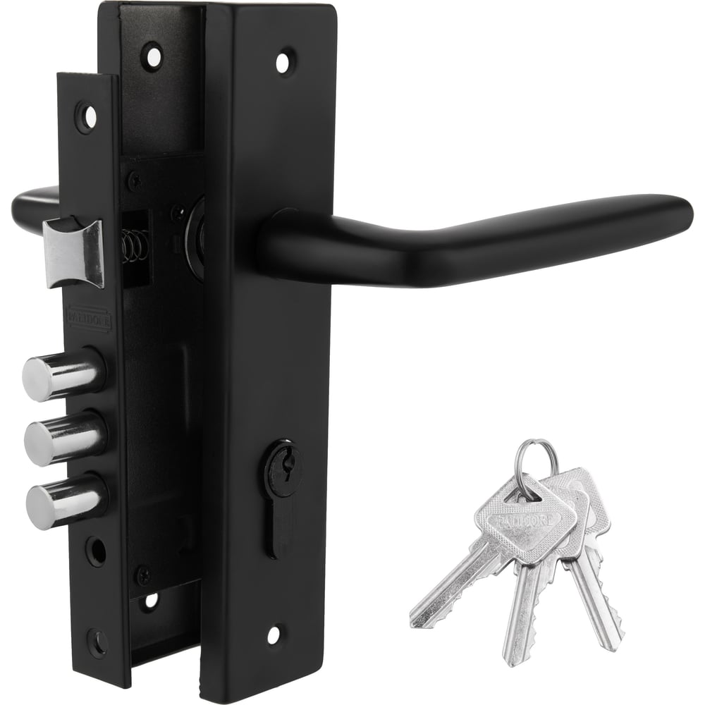 Изображение товара Дверной комплект PALIDORE LHS 6237-314, 3 ключа, Black 98761525