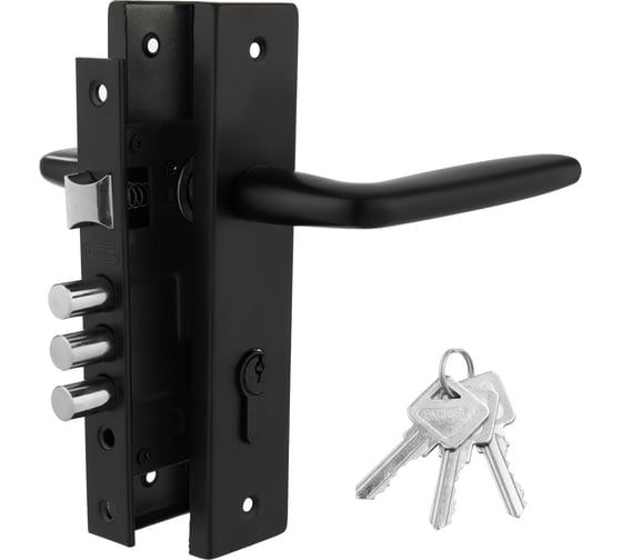 Изображение товара Дверной комплект PALIDORE LHS 6237-314, 3 ключа, Black 98761525