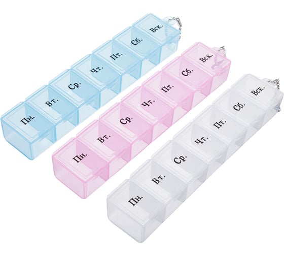 Изображение товара Контейнер для мелочей VETTA 7 отсеков, пластик, 15x3.3 см, Ежедневный, 3 цвета 444-118