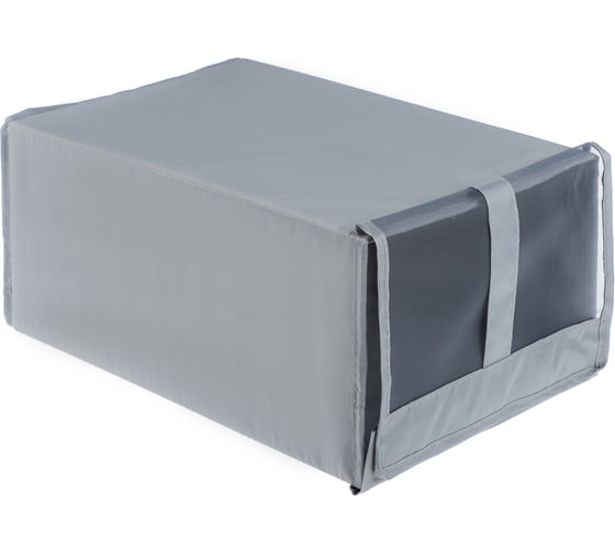 Изображение товара Складной короб для обуви на молнии VETTA Швеция 34x22x16 см, полиэстер, ПЕВА, серый 457-755