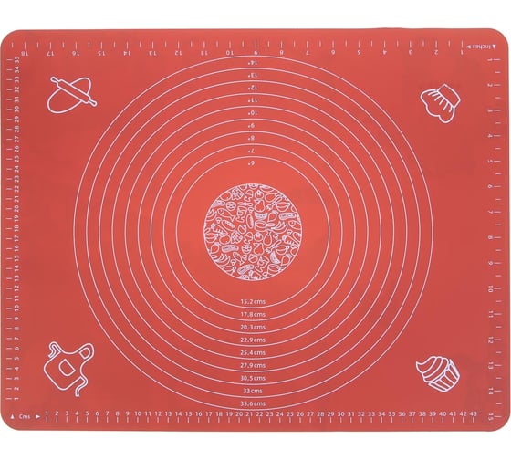 Изображение товара Силиконовый коврик для раскатки теста VETTA с принтом, 50x40 см 856-178