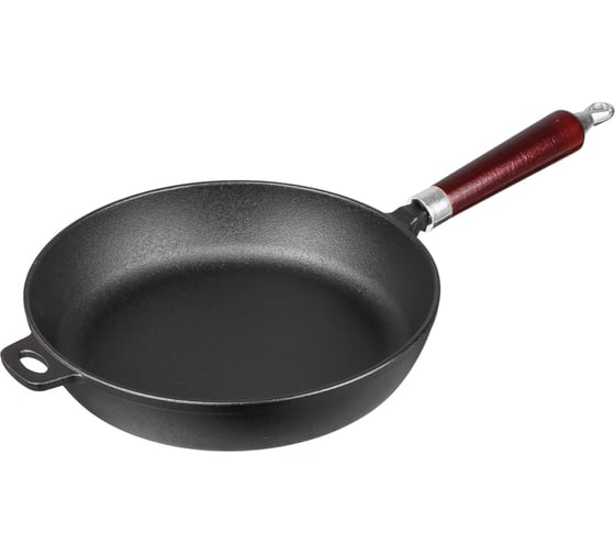 Изображение товара Сковорода VETTA чугун, d26x5.5 см, деревянная ручка 808-007