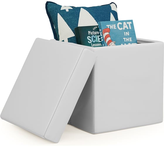 Изображение товара Пуф складной Шарм Пикник экокожа, белый 170523739