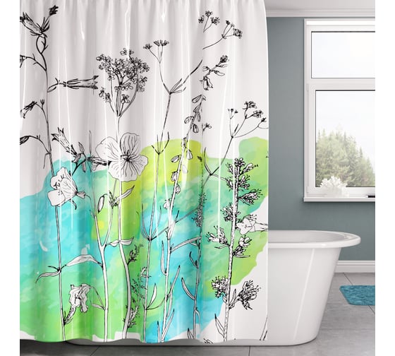 Изображение товара Шторка для ванной WasserKRAFT Dill SC-39101