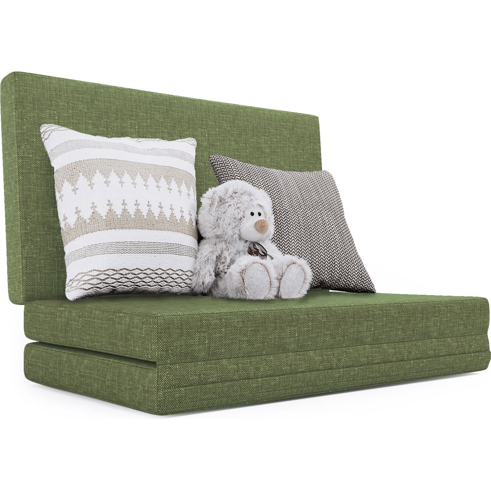 Изображение товара Пуф трансформер Шарм Шаг 120 Зеленый - универсальный мебельный пуф-кровать