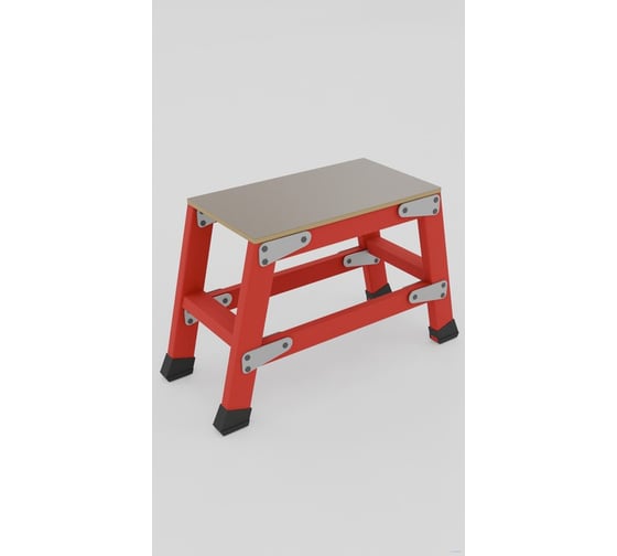 Изображение товара Подмость Оникс Технологии, ООО ССП-0,5 стеклопластиковая, с симметричными опорами, h=500 мм, 1x2 ступеней, разборная, площадка 400x400 мм 77015L-ONIKS