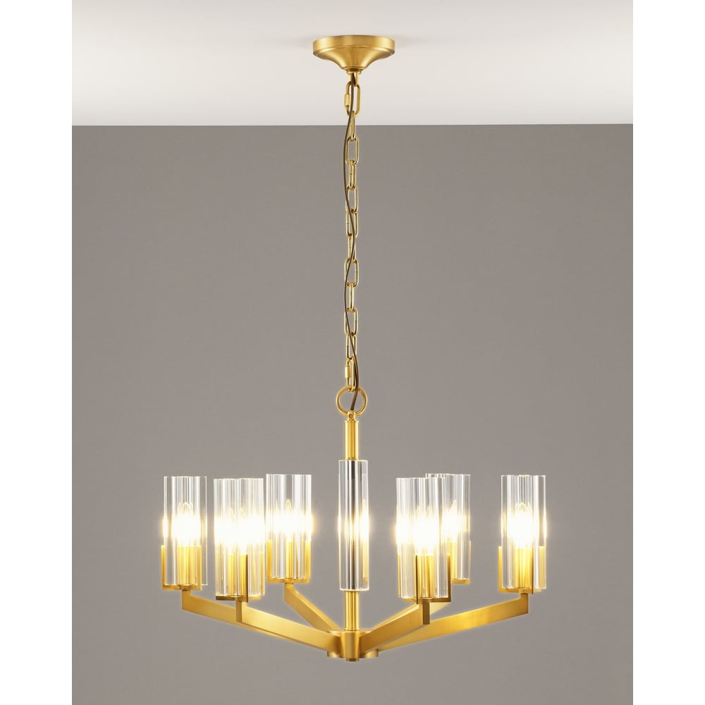 Изображение товара Люстра подвесная Moderli Brass V11074-6P из латуни и стекла