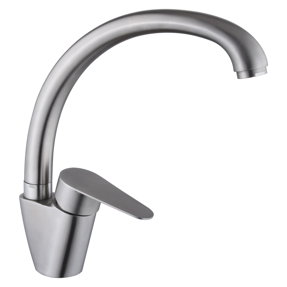 Изображение товара Смеситель для кухни Союз поворотный излив из нержавеющей стали с керамическим картриджем