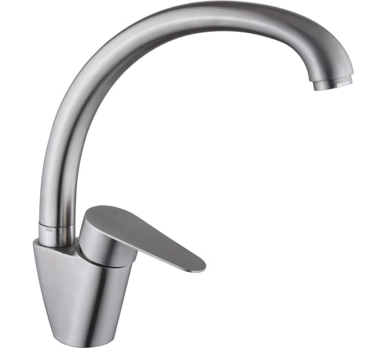 Изображение товара Смеситель для кухни СоюзКран поворотный излив, керам. картридж 35мм, нерж.сталь, SS01-С233 567-009