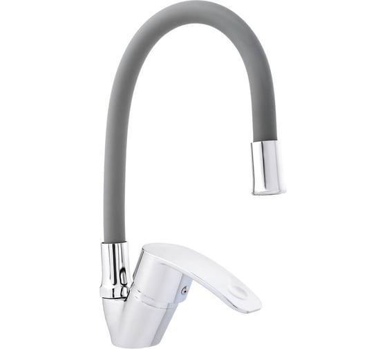 Изображение товара Смеситель для кухни СоюзКран гибкий излив, керам. картридж 40мм, серый, цинк, SK01-С113 567-114