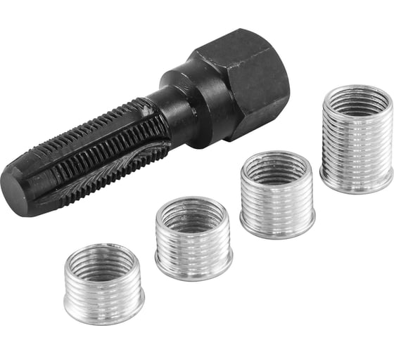 Изображение товара Набор для восстановления резьбы свечного отверстия Thorvik SPTRS145 М14, 5 предметов 53197