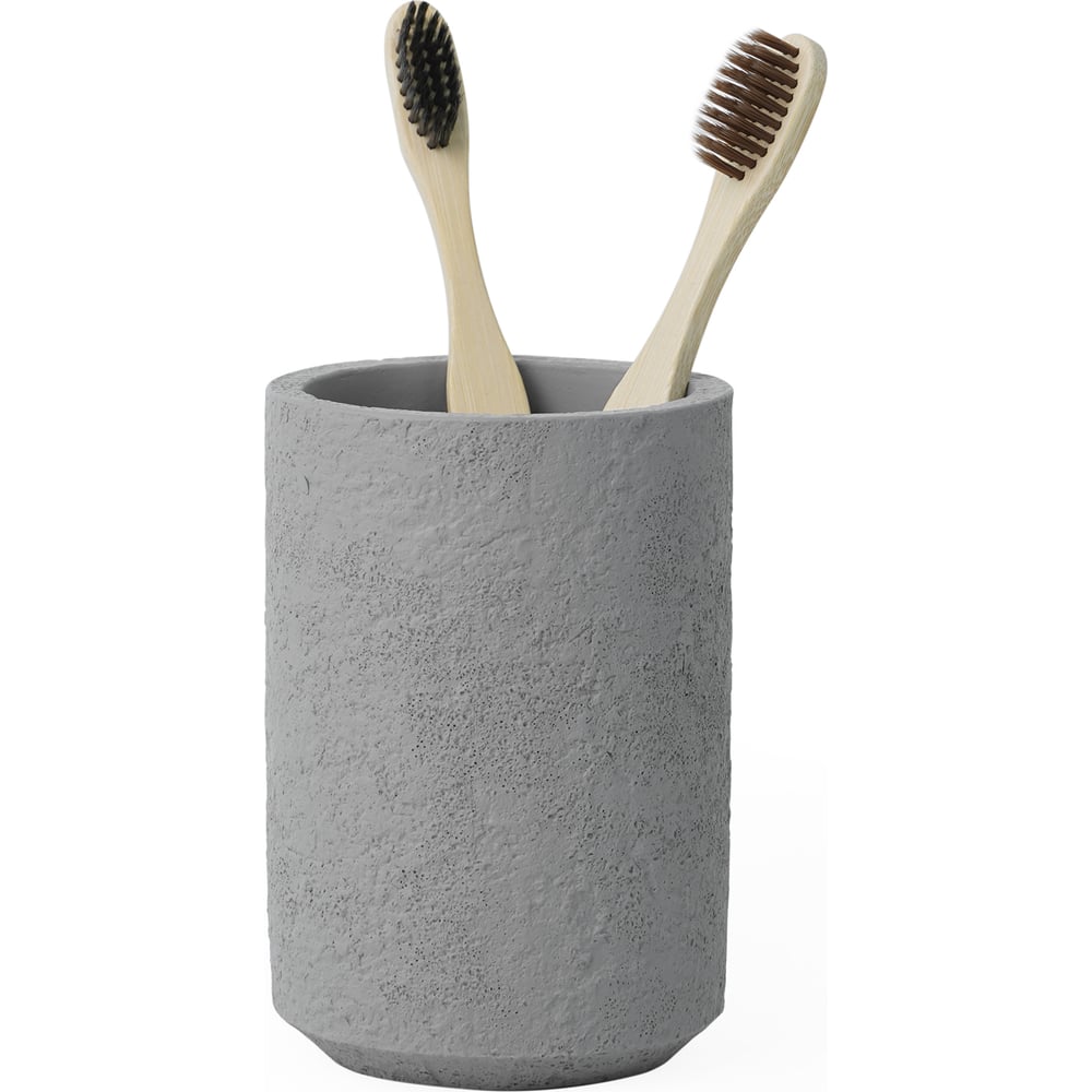 Изображение товара Настольный стакан для зубных щеток FORA CONCRETE из полирезина, серый