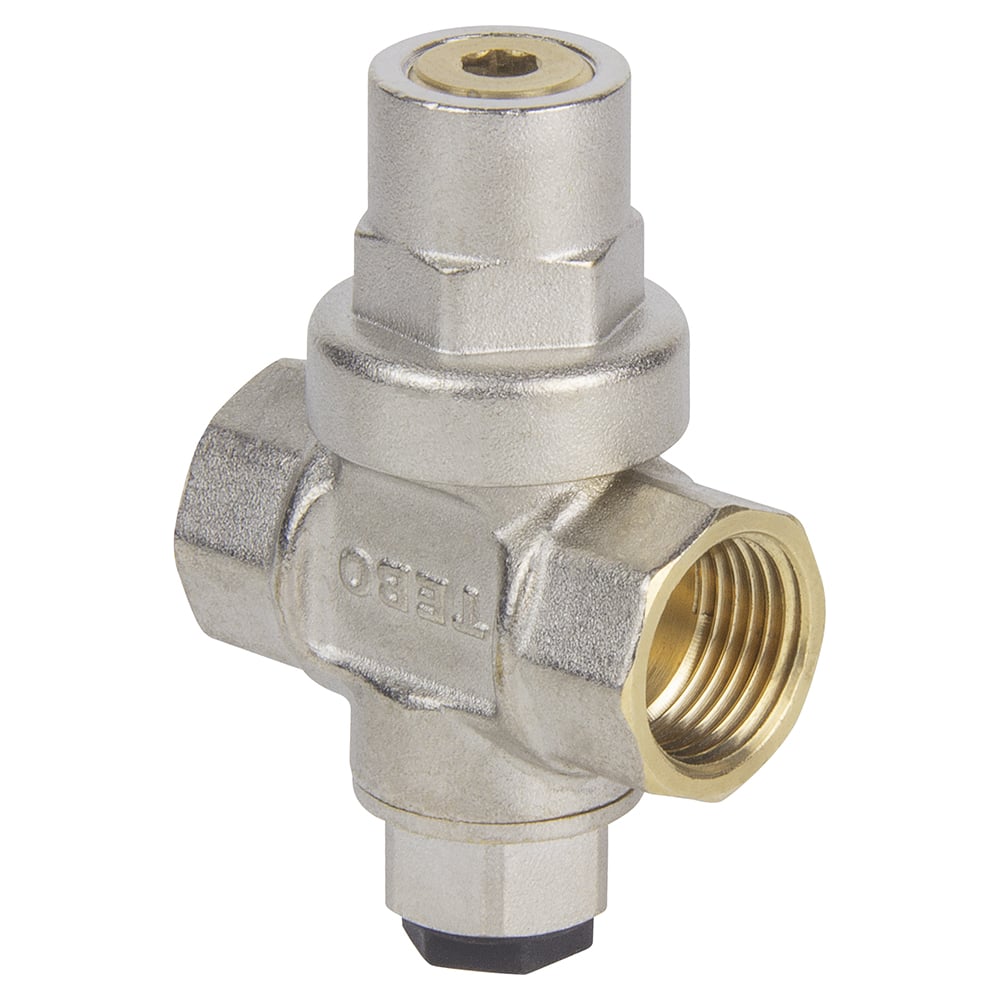 Изображение товара Редуктор давления поршневой TEBO ВН/ВН 1/2" с манометром для водоснабжения