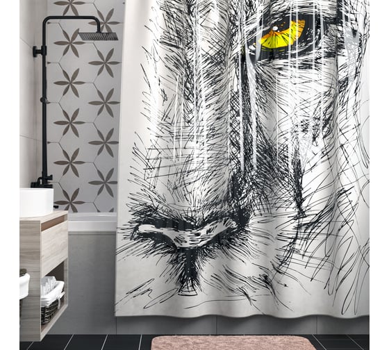 Изображение товара Шторка для ванной WasserKRAFT Isar SC-73101