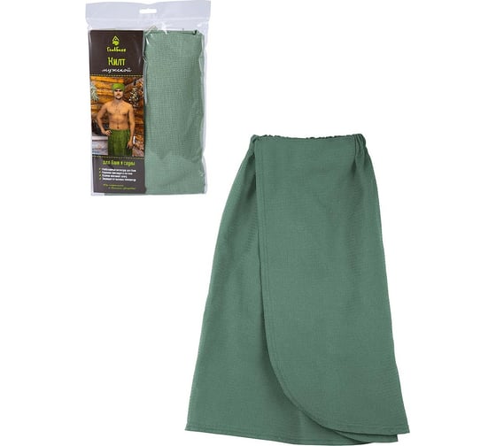 Изображение товара Полотенце для бани ГлавБаня "Килт", вафельное, 142x60 см Б88