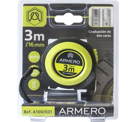 Изображение товара Рулетка с фиксатором Armero A103/031 3 м, 16 мм AI03-031