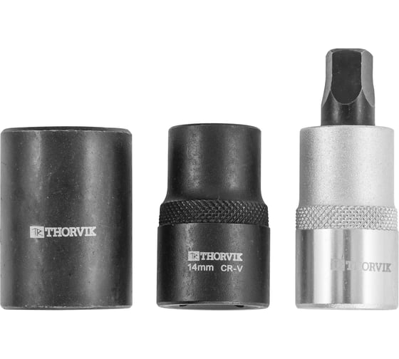 Изображение товара Набор с пятигранным профилем для обслуживания тормозных механизмов Thorvik 1/2 DR, 3 пр 53237