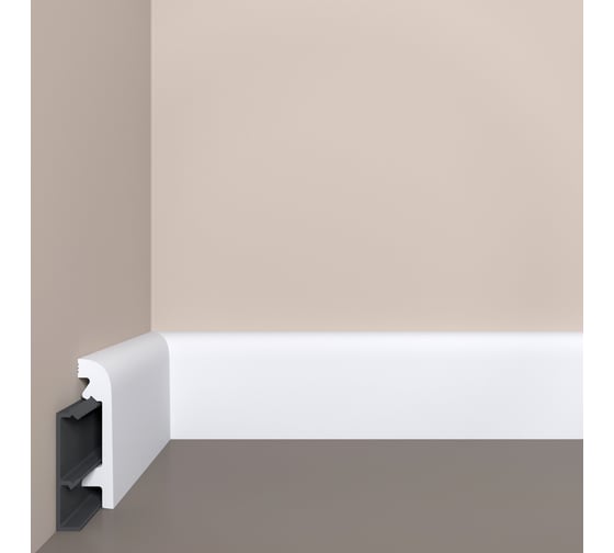 Изображение товара Плинтус напольный с монтажной планкой bello deco XPS П16 (80x15) 00-00108102