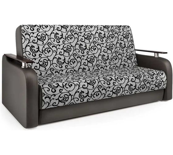 Изображение товара Диван-книжка Шарм Грант Д 120 экокожа шоколад и шенилл узоры 903021008