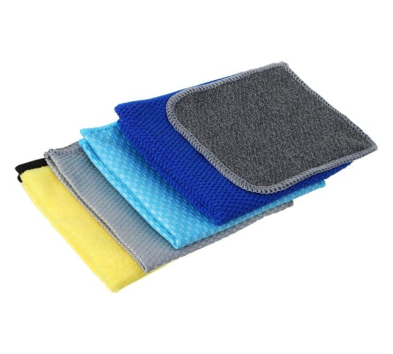 Изображение товара Набор салфеток из микрофибры для уборки VETTA Премиум, 5 шт, для разных назначений 448-035