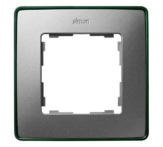 Изображение товара Рамка Simon декоративная, 1 пост, Select, S82 Detail, алюминий-зеленый металлик 8201610-253