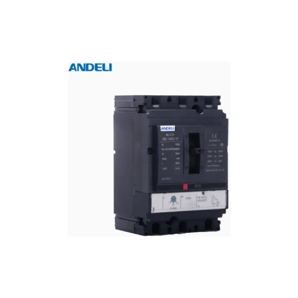 Изображение товара Автоматический выключатель ANDELI AM2-160L 100А 36 кА с болтовым монтажом