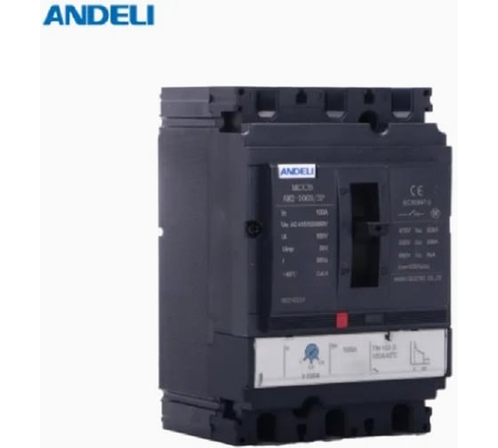 Изображение товара Автоматический выключатель ANDELI AM2-160L 100А (70А-100А) 36кА TM расцепитель артикул ADL06-1207