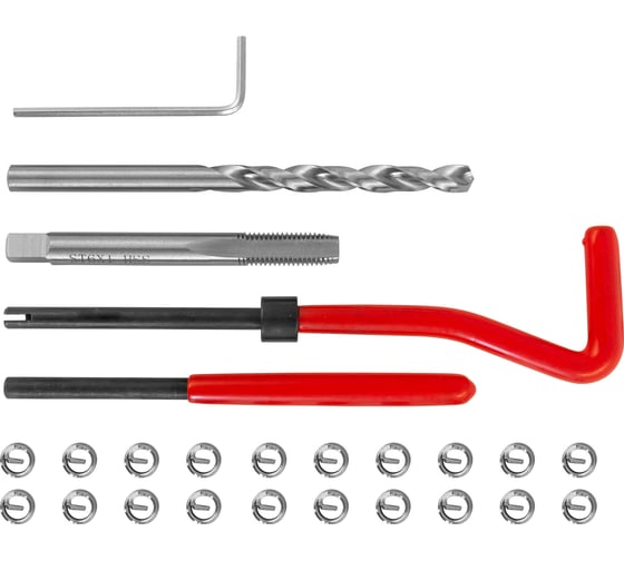 Изображение товара Набор для восстановления резьбы Thorvik M6x1.0, 25 предметов TRIS61 53173