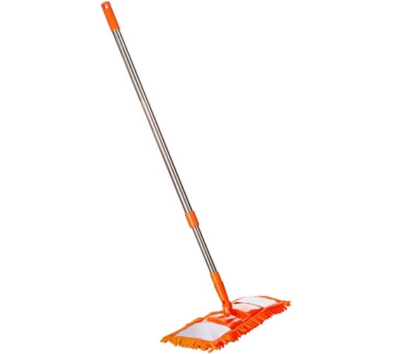 Изображение товара Швабра с насадкой из микрофибры VETTA букли, телескоп.черенок 120 см нержавеющая сталь, NP-7212 444-269